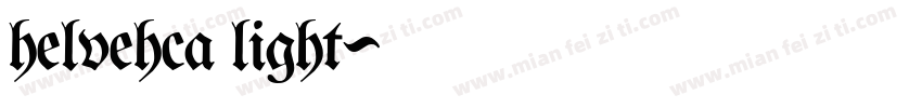 helvehca light字体转换